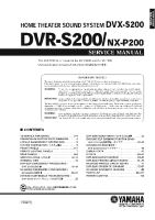 Yamaha DVRS-200 - Service Manual 